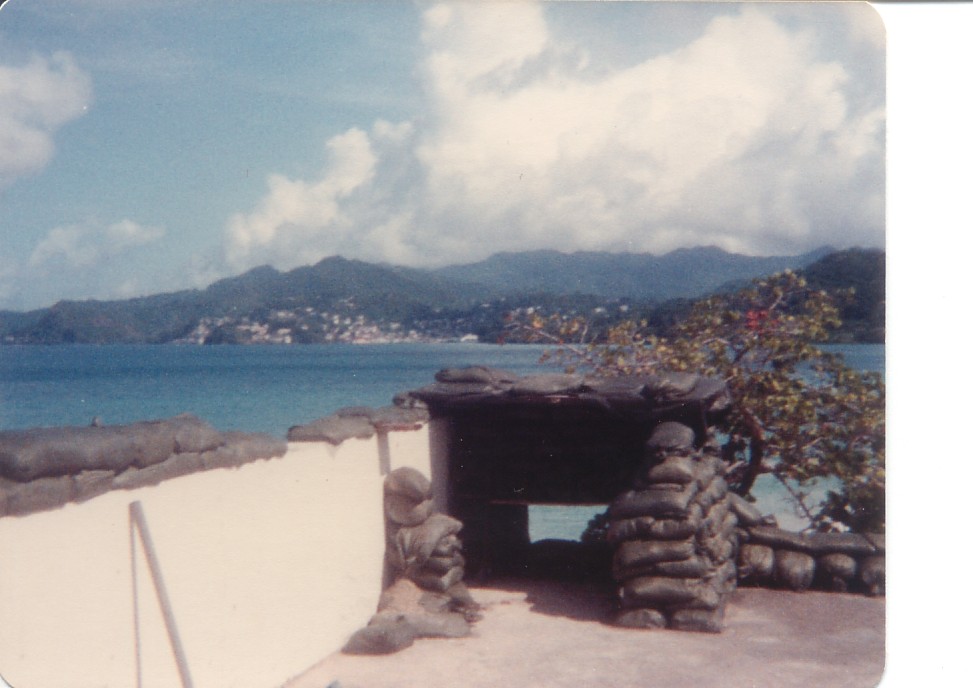 I think I took this picture on the First Day on the Island, and the sandbags were gone when we came back for R&R.  You can't see the sandbags on top of the wall in Photo #6.